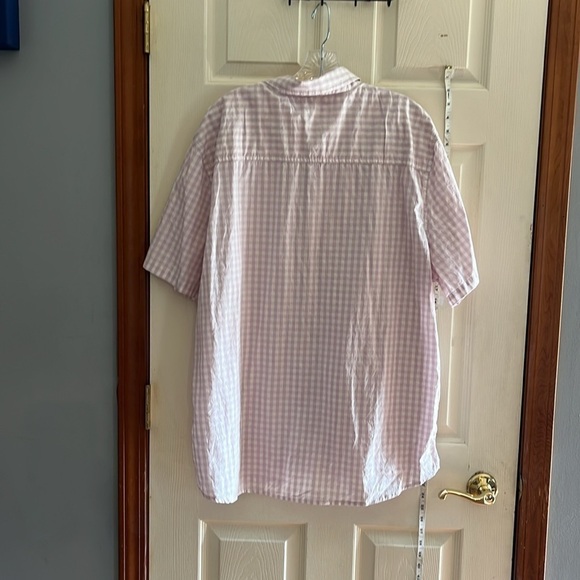 Matilda Jane-XXL-purple checkered-enchanted Easter brunch button-down S/S shirt. - Picture 3 of 9